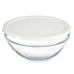 Fiambrera Redonda con Tapa Chefs Blanco 1,7 L 21 x 9 x 21 cm (4 Unidades)