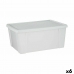 Boîte de rangement avec couvercle Stefanplast Elegance Blanc Plastique 29 x 17 x 39 cm (6 Unités)