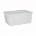 Oppbevaringsboks med Lokk Stefanplast Elegance Hvit Plast 29 x 17 x 39 cm (6 enheter)