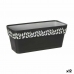 Självvattnande planter Stefanplast Cloe Antracitgrå Plast 13,3 x 12,3 x 29,3 cm (12 antal)