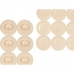 Antislipmat voor in de douche Beige PVC 68 x 36 x 1 cm (6 Stuks)