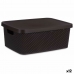 Opbergbak met Deksel Bruin Plastic 13 L 28 x 15 x 39 cm (12 Stuks)