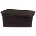 Opbergbak met Deksel Bruin Plastic 13 L 28 x 15 x 39 cm (12 Stuks)