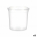 Cutie rotundă pentru prânz cu capac Transparent polipropilenă 1 L 12,5 x 12,5 x 12,5 cm (12 Unități)