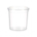 Cutie rotundă pentru prânz cu capac Transparent polipropilenă 1 L 12,5 x 12,5 x 12,5 cm (12 Unități)