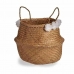 Cesta Decorativa Pompones Blanco Natural Junco 8 L 32 x 30 x 32 cm (8 Unidades)