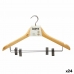 Set of Clothes Hangers Kipit 29100195 Brown Silver Wood Metal 44,5 x 1,5 x 24,5 cm Clamps (24 Units)