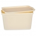 Oppbevaringsboks med Lokk Kipit TP596-3 Krem Plast 24 L 29,3 x 24,5 x 45 cm (6 enheter)