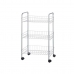 Groentetrolley Zilverkleurig Metaal Plastic 37 x 27 x 62,3 cm (4 Stuks)