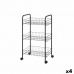 Carrello per Verdure Nero Metallo Plastica 37 x 27 x 63 cm (4 Unità)