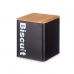 Коробка для печенья и булочек Чёрный Металл 13,7 x 16,5 x 14 cm (6 штук)