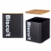 Κουτί για μπισκότα και κουλουράκια Μαύρο Μέταλλο 13,7 x 16,5 x 14 cm (x6)