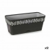 Självvattnande planter Stefanplast Gaia Antracitgrå Plast 13,3 x 12,3 x 29,3 cm (12 antal)