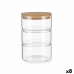 Set de recipiente de bucătărie ermetice Transparent Bambus 1,2 L 11,2 x 17,5 x 11,2 cm (8 Unități)
