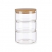 Set de recipiente de bucătărie ermetice Transparent Bambus 1,2 L 11,2 x 17,5 x 11,2 cm (8 Unități)