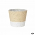 Vaso Ibergarden 86434 Bianco Corda Plastica 19,5 x 17,5 x 19,5 cm 19,5 x 16,5 x 19,5 cm (24 Unità)