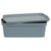 Cutie de depozitare cu capac Kipit TP595-2 Gri Plastic 14 L 29,5 x 14,3 x 45 cm (12 Unități)