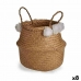 Cesta Decorativa Bianco Naturale Juncus 25 L 30 x 35,5 x 31 cm (8 Unità)