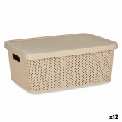 Scatola portaoggetti con coperchio Tontarelli 28 L Trasparente (59 X 39 x  16,5 cm)