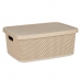 Oppbevaringsboks med Lokk Beige Plast 13 L 28 x 15 x 39 cm (12 enheter)