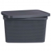 Storage Box with Lid Anthracite Plastic 19 L 28 x 22 x 39 cm (12 Units)