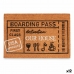 Dørmåtte Boarding Pass Natur 60 x 1 x 40 cm (12 enheder)