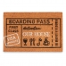 Dørmåtte Boarding Pass Natur 60 x 1 x 40 cm (12 enheder)