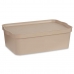 Opbevaringsboks med låg Beige Plastik 14 L 29,5 x 14,5 x 45 cm (12 enheder)