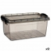 Cutie de depozitare cu capac Antracit Plastic 8,5 L 24 x 16 x 37 cm (12 Unități)