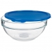 Lancheira Redonda com Tampa Chefs Azul 1,135 L 17,2 x 7,6 x 17,2 cm (4 Unidades)