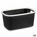 Coș pentru rufe Alb Negru Plastic 36 L 36 x 25,5 x 53 cm (12 Unități)