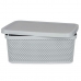 Storage Box with Lid Grey Plastic 13 L 28 x 15 x 39 cm (12 Units)