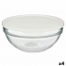 Lancheira Redonda com Tampa Chefs Branco 1,135 L 17,2 x 7,6 x 17,2 cm (4 Unidades)