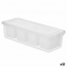 Organizador para Nevera Blanco Transparente Plástico 37,5 x 9 x 14,3 cm (12 Unidades)