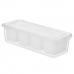 Organizer do lodówki Biały Przezroczysty Plastikowy 37,5 x 9 x 14,3 cm (12 Sztuk)