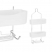 Douchehanger 28 x 60 x 14 cm Metaal Wit Plastic (6 Stuks)