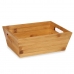 Veelzijdige mand Bruin Bamboe 33 x 10 x 22 cm Met handvatten (12 Stuks)