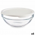 Lancheira Redonda com Tampa Chefs Branco 595 ml 14 x 6,3 x 14 cm (6 Unidades)