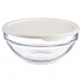 Lancheira Redonda com Tampa Chefs Branco 595 ml 14 x 6,3 x 14 cm (6 Unidades)