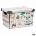 Кутия за Съхранение с Капак Детски Животни Пластмаса 22 L 30 x 23,5 x 40 cm (12 броя)