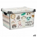 Storage Box with Lid Children's animals Plastic 22 L 30 x 23,5 x 40 cm (12 Units)