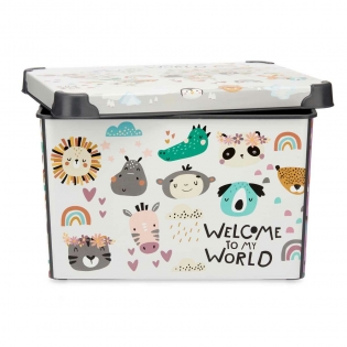 Caja de Almacenaje con Tapa Infantil Carretera Plástico 10 L 23 x 16,5 x 35  cm (12 Unidades)