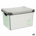 Cutie de depozitare cu capac Home Hârtie milimetrică cu grilă Gri Plastic 17 L 28 x 22 x 37 cm (12 Unități)