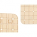 Luistamaton suihkumatto Kehykset Beige PVC 67,7 x 38,5 x 0,7 cm (6 osaa)