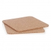 Onderzetterset Placemat Natuurlijk Kurk 18 x 0,5 x 18 cm (12 Stuks)