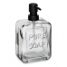 Dozator de Săpun Pure Soap Geam Negru Plastic 570 ml (6 Unități)