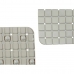 Alfombrilla Antideslizante para Ducha Cuadros Gris PVC 67,7 x 38,5 x 0,7 cm (6 Unidades)