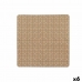 Antislipmat voor in de douche Ruiten Beige PVC 50,3 x 50,3 x 0,7 cm (6 Stuks)