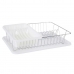 Draining Rack for Kitchen Sink White Metal Plastic 43,5 x 11 x 33,5 cm (4 Units)