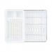 Afdruiprek voor Keukengootsteen Wit Metaal Plastic 43,5 x 11 x 33,5 cm (4 Stuks)